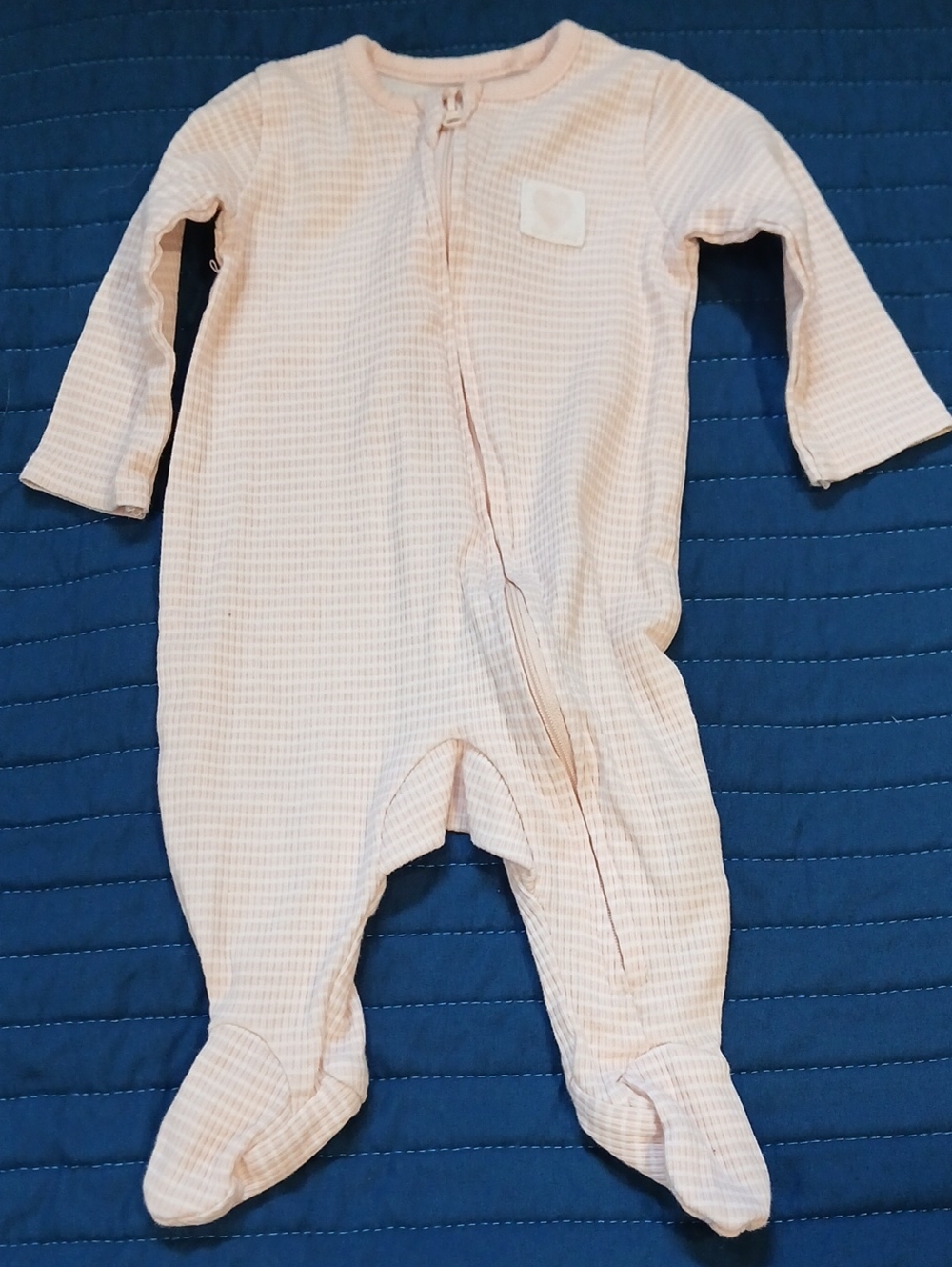 DKNY Light Pink Footed One-Piece Romper
